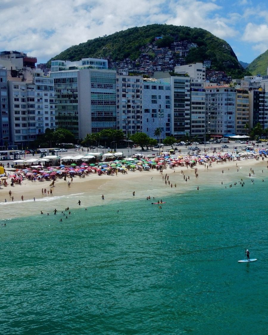 Praia de Copacabana vista do mar